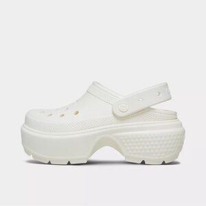 Women's White Platform Clogs